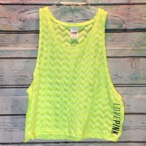 Victoria’s Secret PINK Highlighter Yellow Tank